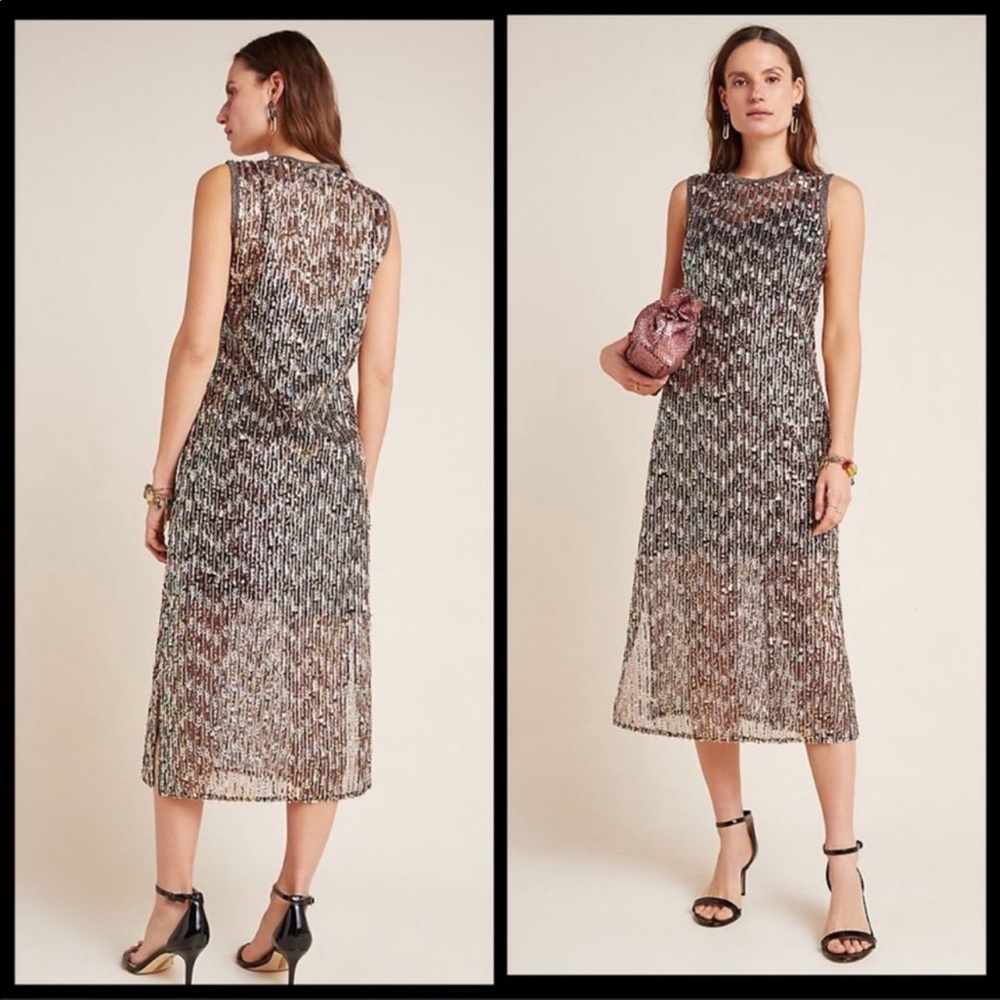 Corey Lynn Calter Sequined Swing Maxi Dress NWOT